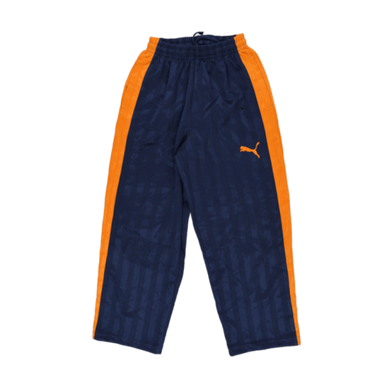 PUMA Vintage Track Pants Navy Blue Orange Medium Polyester 76 cm Inseam 38 cm Waist