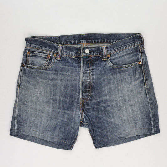 Levi's 501 Vintage Blue Denim Shorts for Men Size 34 Denim Cotton