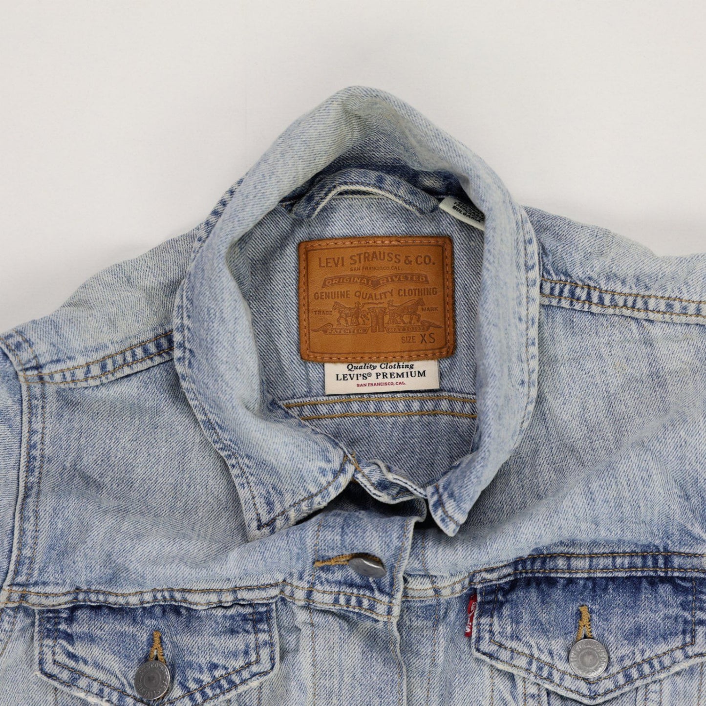 Levi's Vintage Light Blue Cotton Denim Jacket Women's Size XS Classic Collared