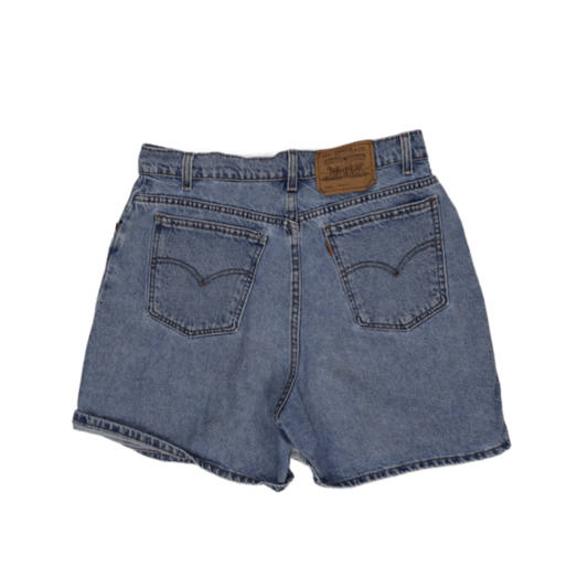 Levi's Vintage High Waist Blue Denim Shorts Women Size 14 Cotton 13cm Inseam