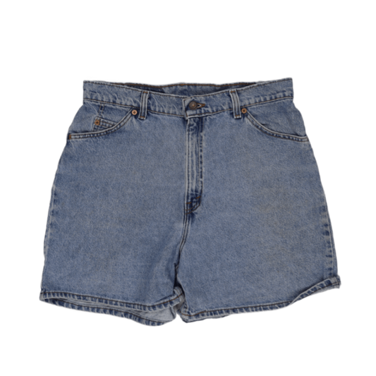 Levi's Vintage High Waist Blue Denim Shorts Women Size 14 Cotton 13cm Inseam