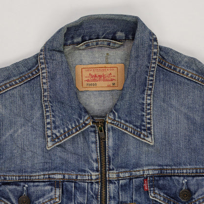 Levi's 73695 Vintage Blue Denim Jacket Medium Cotton Denim Collared