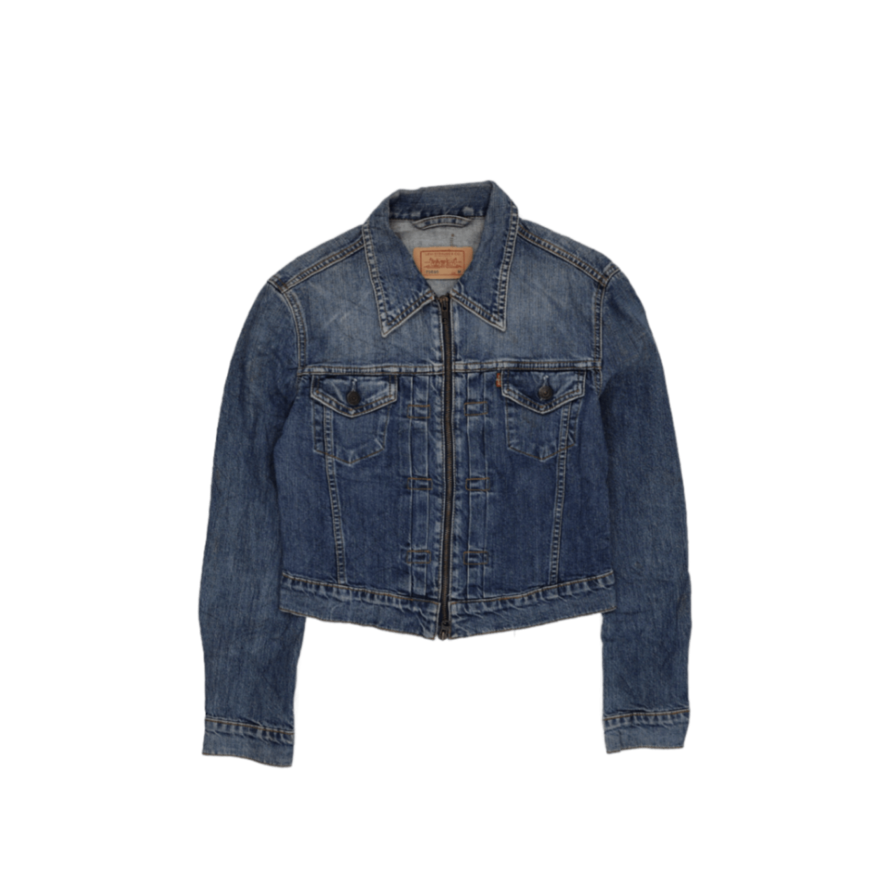 Levi's 73695 Vintage Blue Denim Jacket Medium Cotton Denim Collared