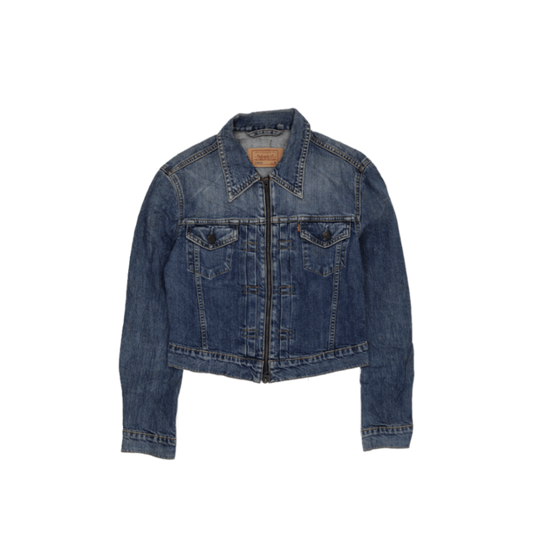 Levi's 73695 Vintage Blue Denim Jacket Medium Cotton Denim Collared