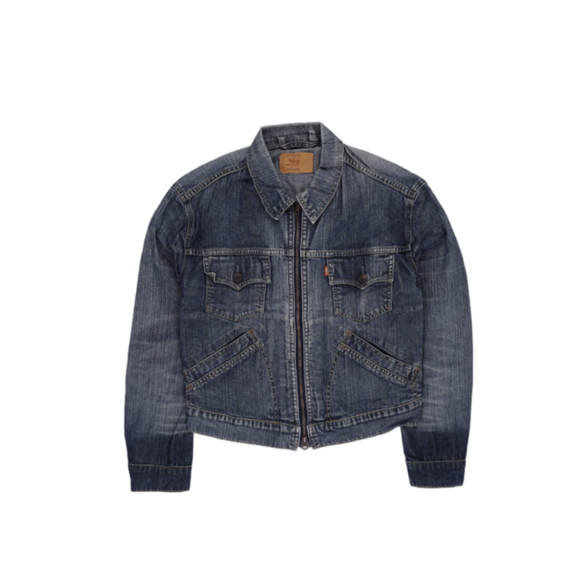 Levi's Vintage Denim Jacket Women Large Blue Cotton Collared