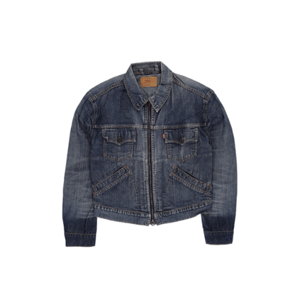 Levi's Vintage Denim Jacket Women Large Blue Cotton Collared