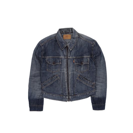 Levi's Vintage Denim Jacket Women Large Blue Cotton Collared