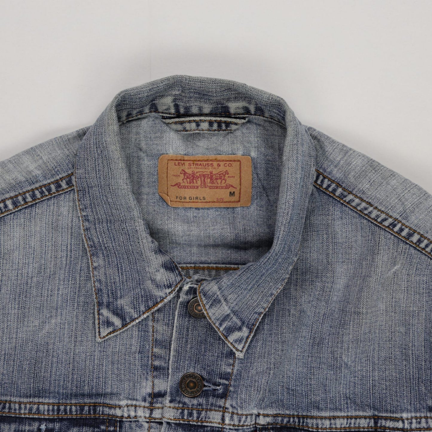 Levi Strauss & Co Womens Vintage Blue Denim Jacket Medium Cotton