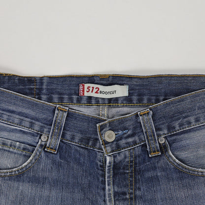 Levi's 512 Denim Shorts Blue W34 Cotton Denim Vintage