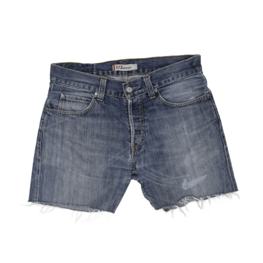 Levi's 512 Denim Shorts Blue W34 Cotton Denim Vintage