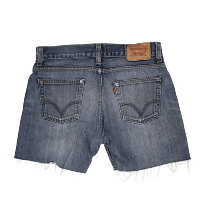 Levi's 512 Denim Shorts Blue W34 Cotton Denim Vintage