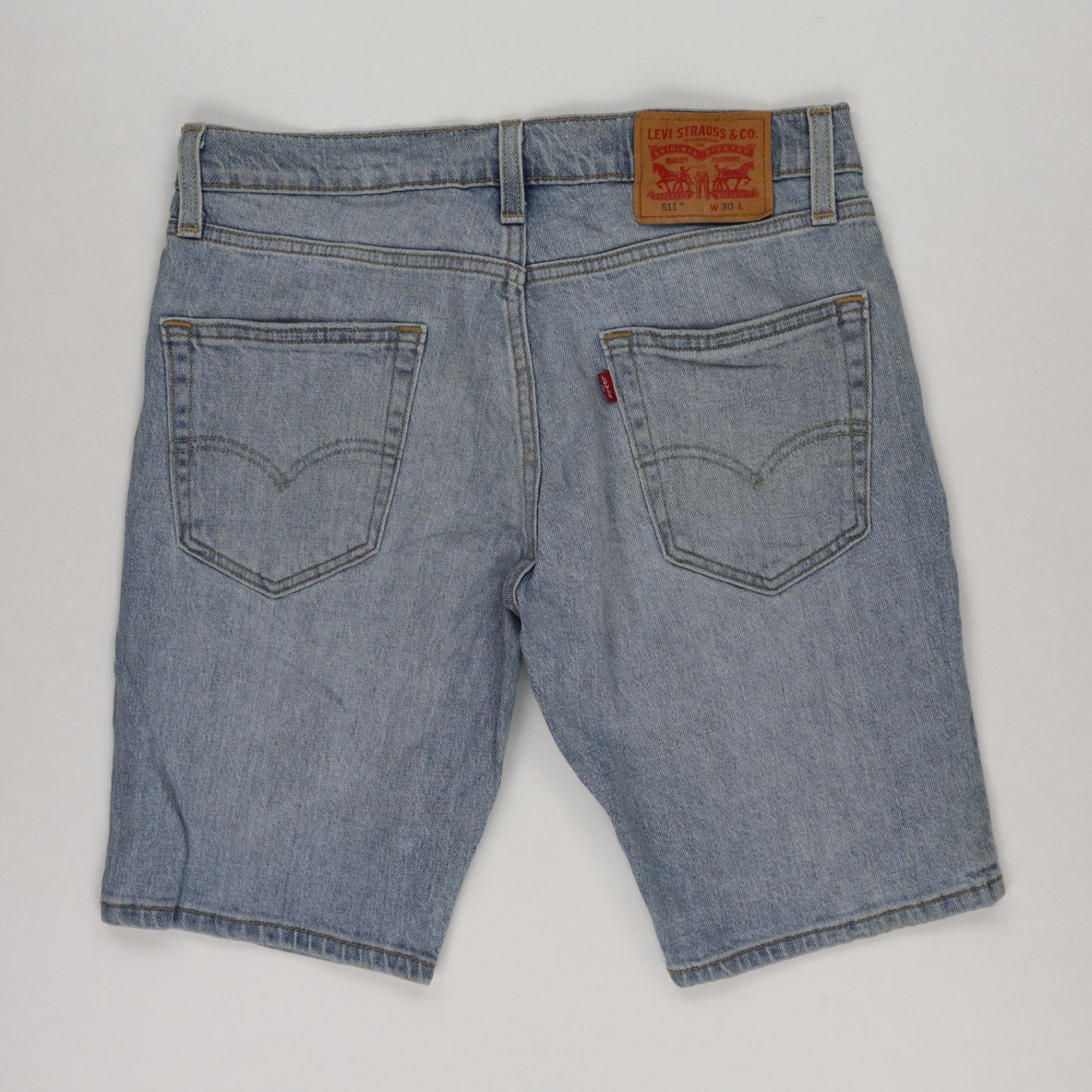 Levi's 511 Slim Fit Light Blue Denim Shorts W30 25 cm Inseam Cotton Vintage