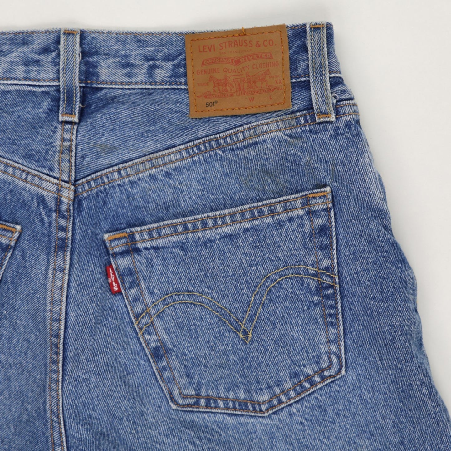 Levi's 501 Vintage Blue Denim Cut-Off Shorts W34 Cotton