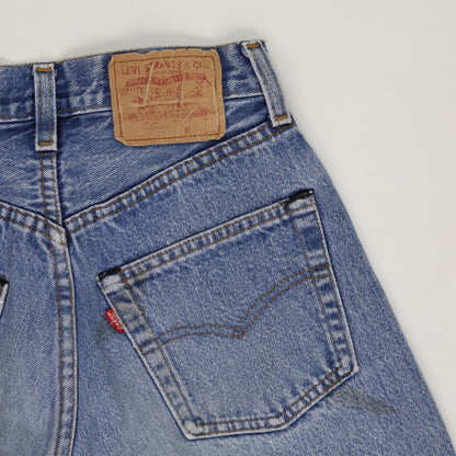 Levi's Vintage Distressed Blue Denim Cut Off Shorts Women's Medium 30in Waist 20cm Inseam Cotton