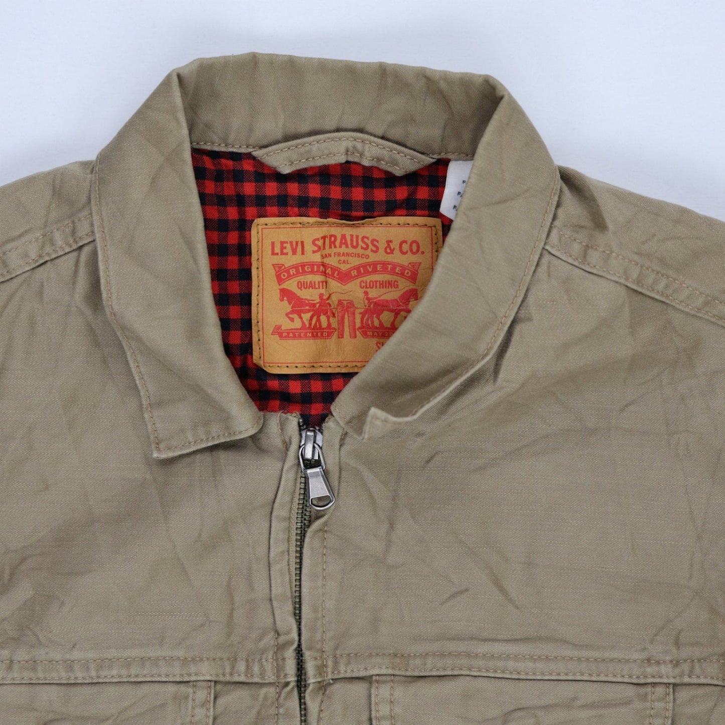Levi Strauss & Co Khaki Cotton Casual Jacket Men Medium Vintage