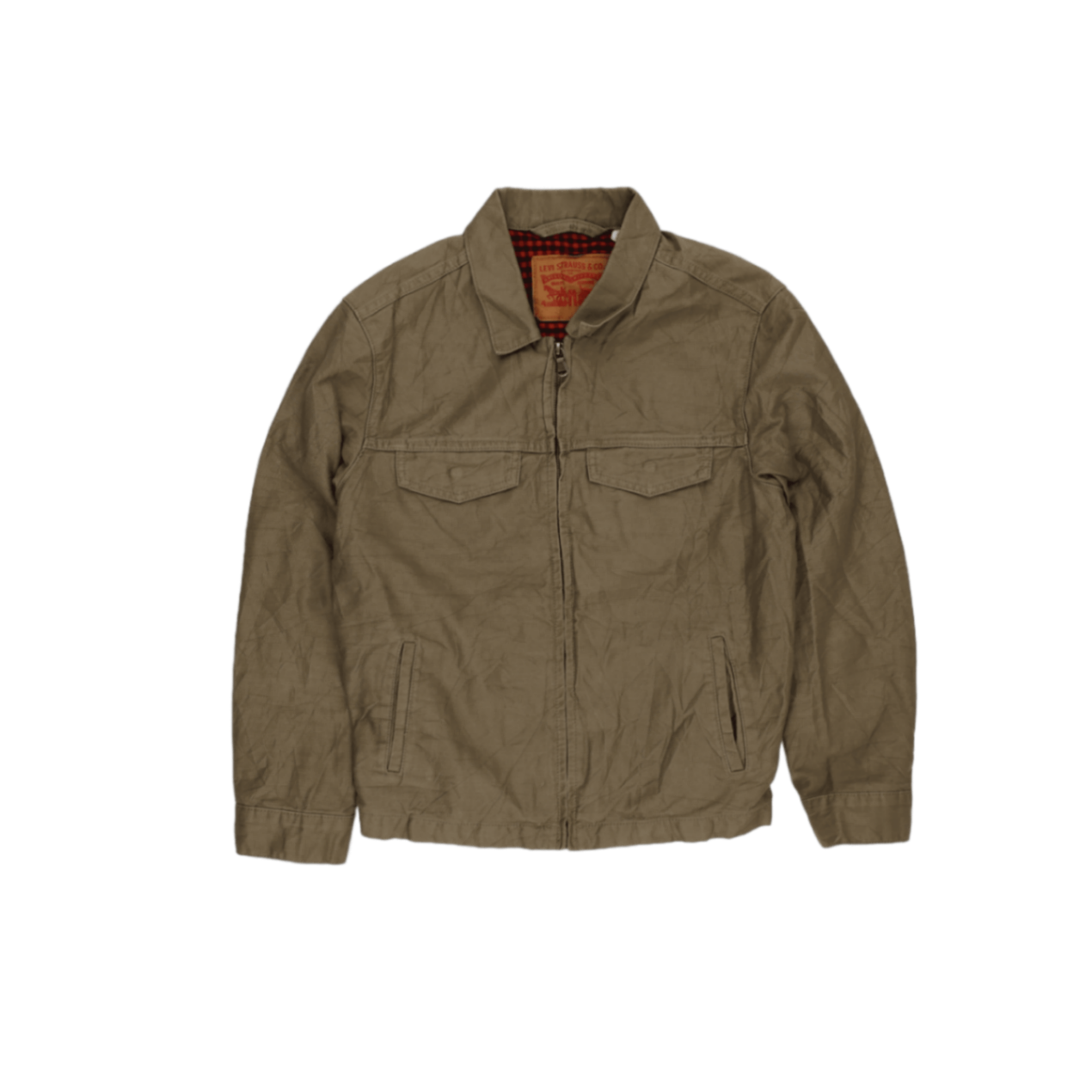Levi Strauss & Co Khaki Cotton Casual Jacket Men Medium Vintage