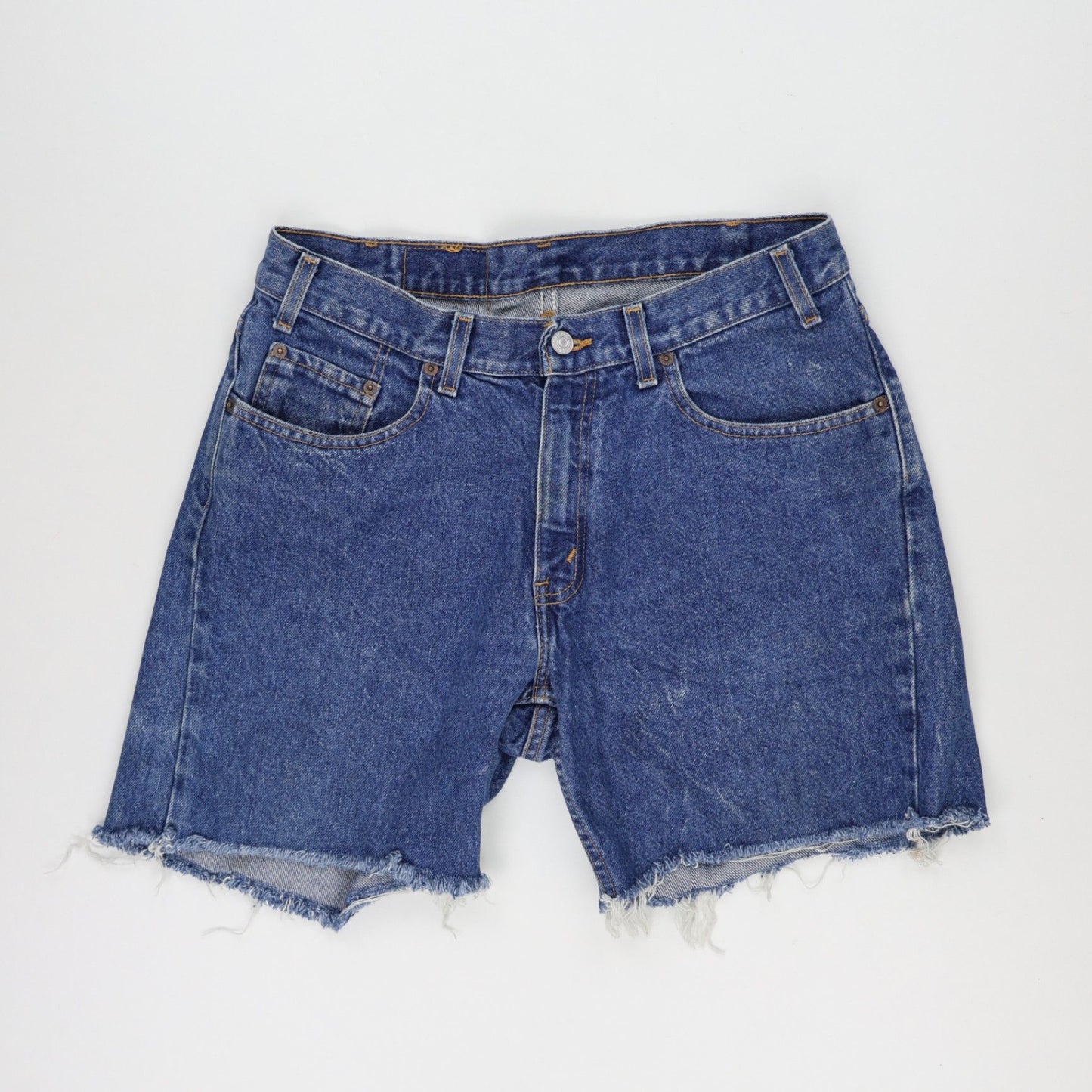 Levi's Vintage Blue Denim Cut Off Shorts Medium 23 cm Inseam Cotton Denim
