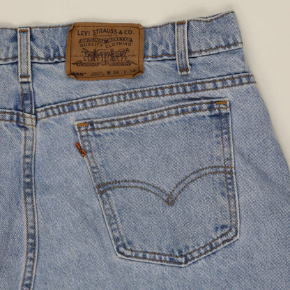 Levi's 560 Loose Fit Vintage Denim Shorts Blue W38 L34 Cotton