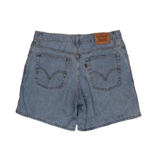 Levi's 550 Relaxed Fit Denim Shorts Light Blue Size 14 100% Cotton Vintage
