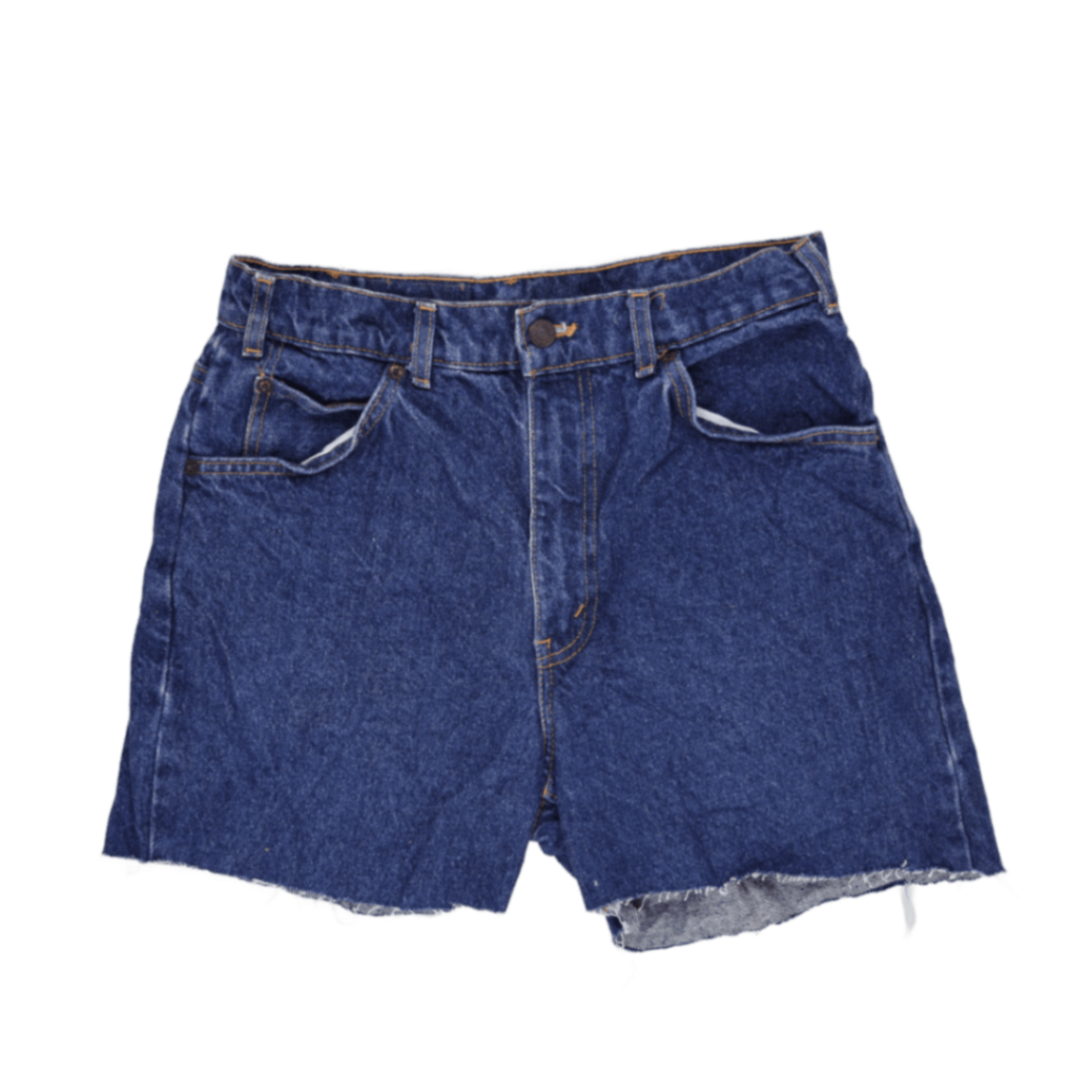 Levi's 619 Vintage High Rise Cut Off Denim Shorts Blue W32 Cotton Denim