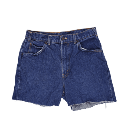 Levi's 619 Vintage High Rise Cut Off Denim Shorts Blue W32 Cotton Denim