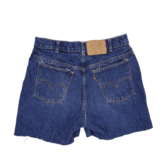 Levi's 619 Vintage High Rise Cut Off Denim Shorts Blue W32 Cotton Denim