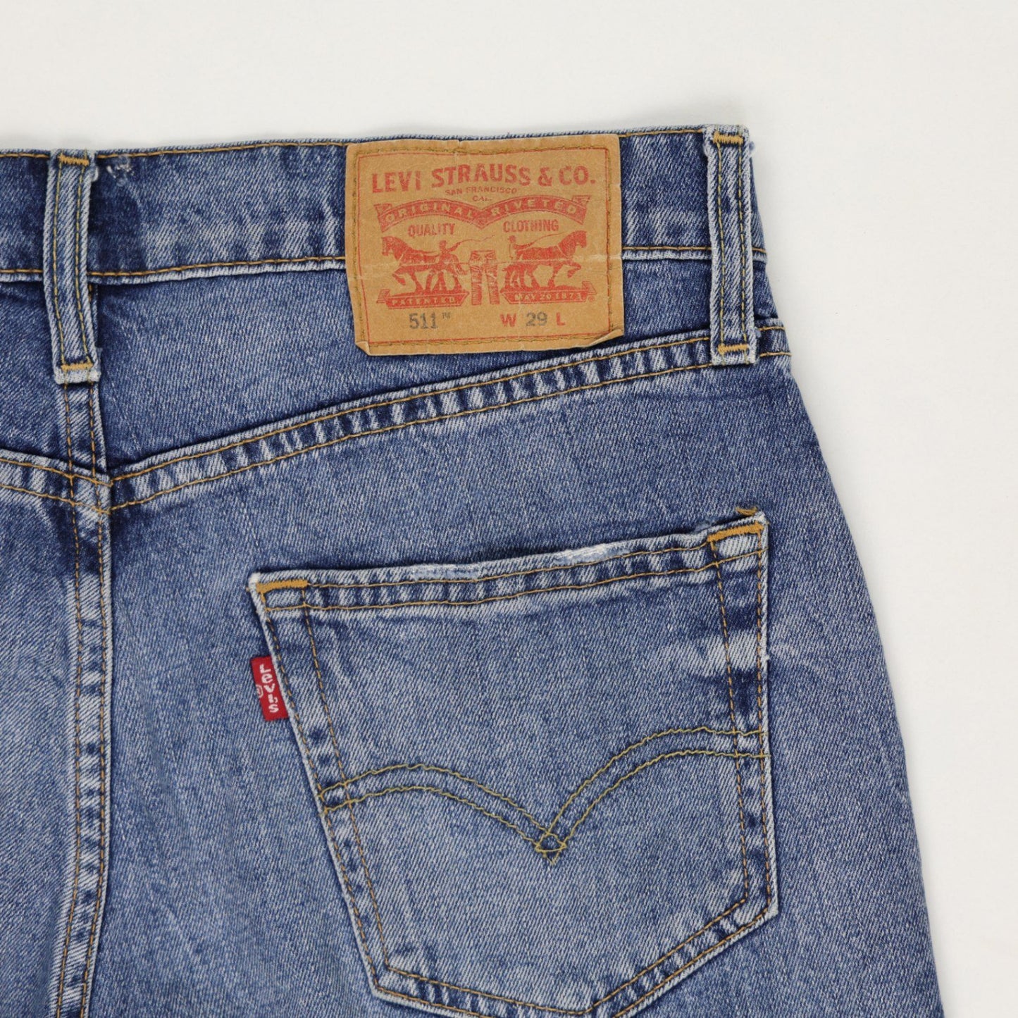 Levi's 511 Slim Fit Denim Shorts Blue W29 100% Cotton