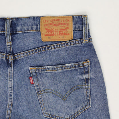 Levi's 511 Slim Fit Denim Shorts Blue W29 100% Cotton