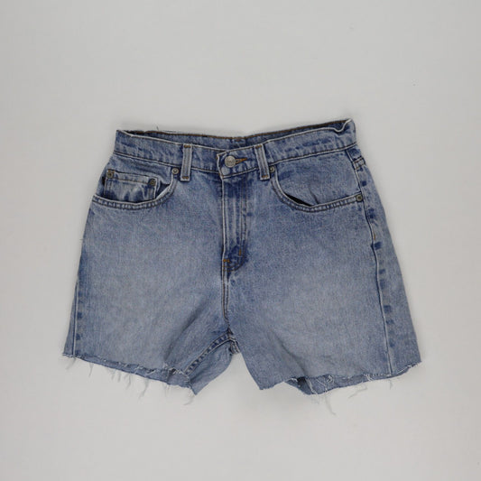 Ralph Lauren Vintage High Waist Denim Shorts Light Blue Size 30 100 Cotton Frayed Hem