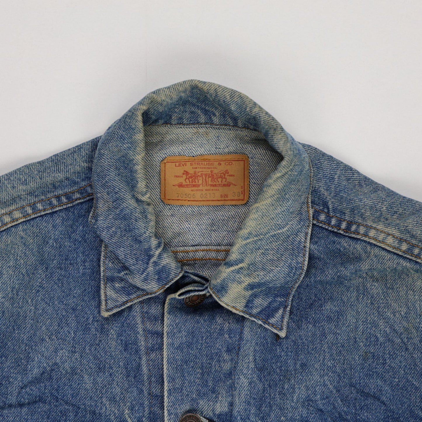 Levi's Vintage 70506 Denim Jacket Blue Size 38 100 Percent Cotton Unisex