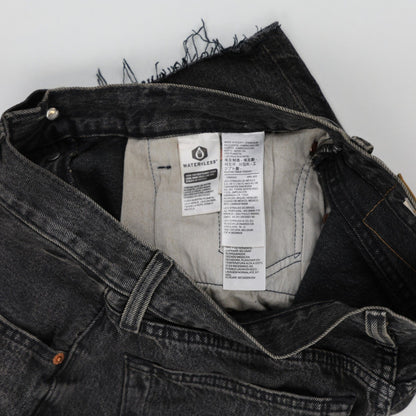 Levi's 501 93 Vintage Black Denim Cut Off Shorts W31 100 Cotton