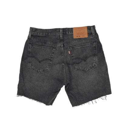 Levi's 501 93 Vintage Black Denim Cut Off Shorts W31 100 Cotton