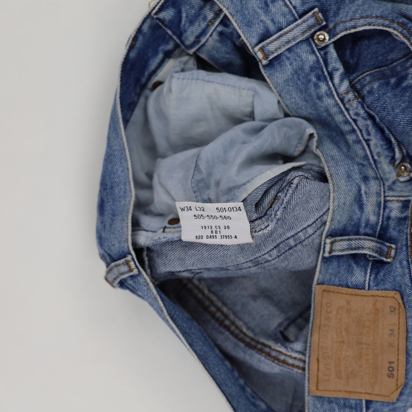 Levi's 501 Vintage Denim Shorts Blue W34 L32 Cotton Denim