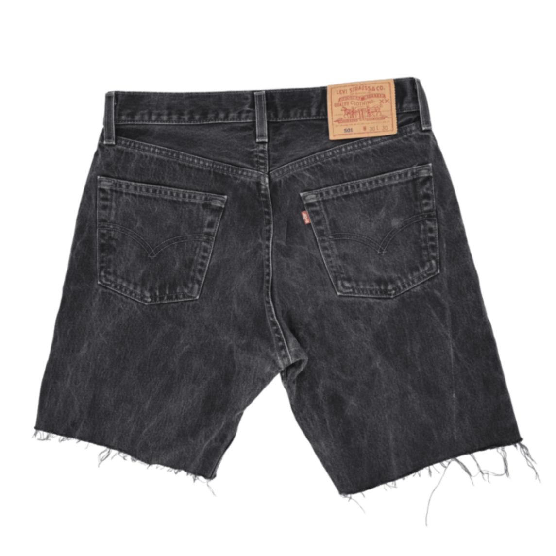 Levi's 501 Vintage Black Denim Cut-Off Shorts W30 L30 Cotton Denim Unisex