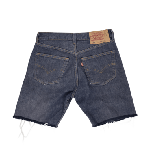 Levi's 501 Distressed Denim Shorts Blue W31 L32 Cotton Vintage