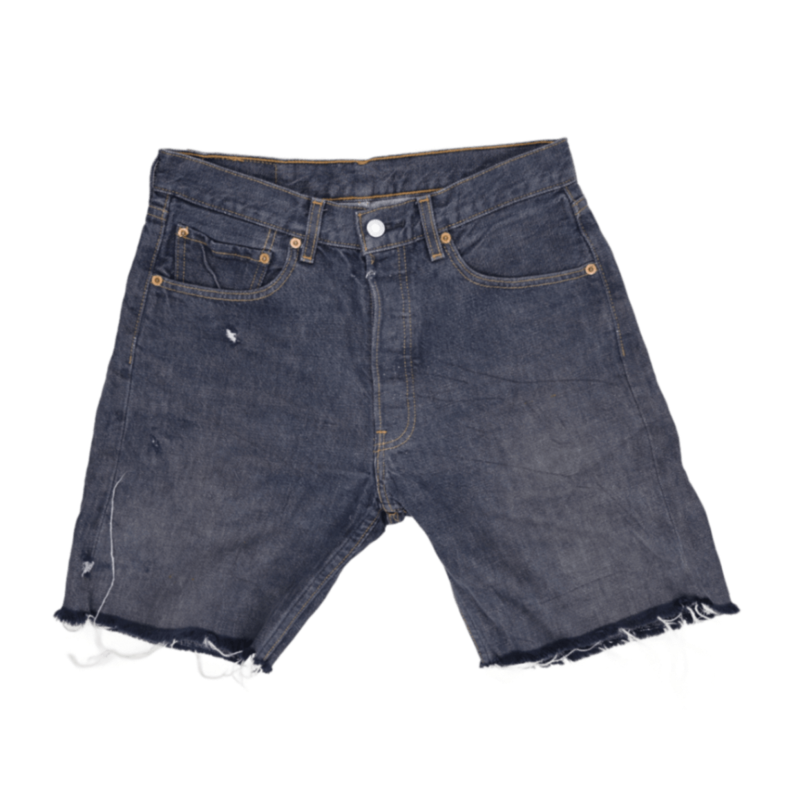 Levi's 501 Distressed Denim Shorts Blue W31 L32 Cotton Vintage