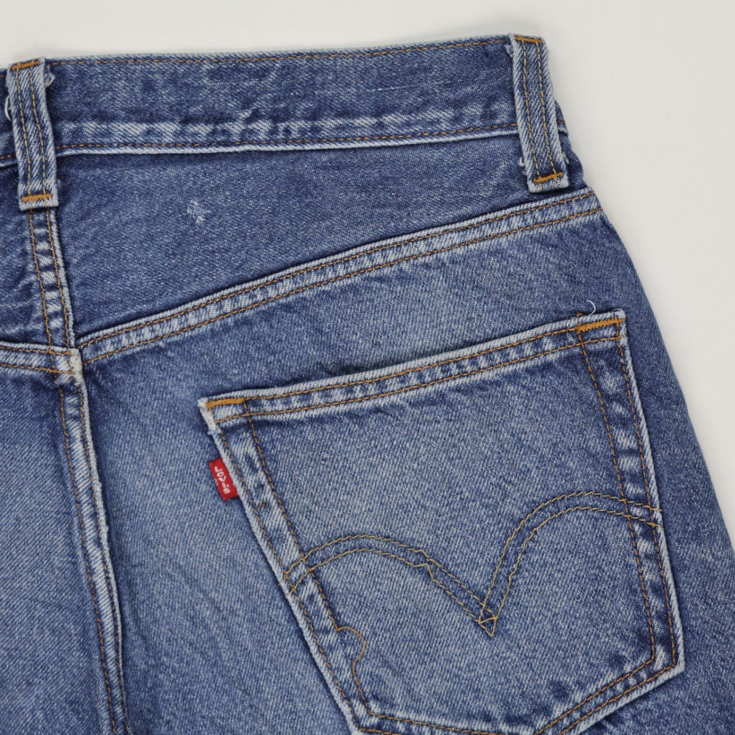 Levi's 505 Regular Fit Denim Shorts Blue W34 Cotton Vintage