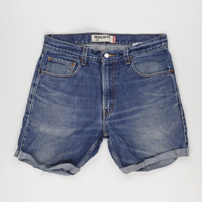 Levi's 505 Regular Fit Denim Shorts Blue W34 Cotton Vintage