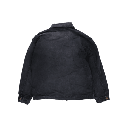 Wrangler Vintage Black Cotton Zip Up Jacket Size XL Mens Casual Outerwear