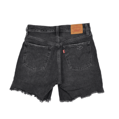 Levi's 501 Waterless High-Rise Distressed Black Denim Shorts W31 100% Cotton Vintage