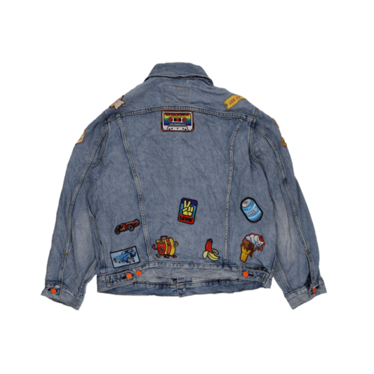 Levi's Vintage Patchwork Denim Jacket Light Blue Size Large