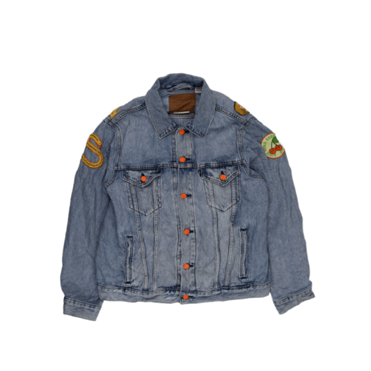 Levi's Vintage Patchwork Denim Jacket Light Blue Size Large