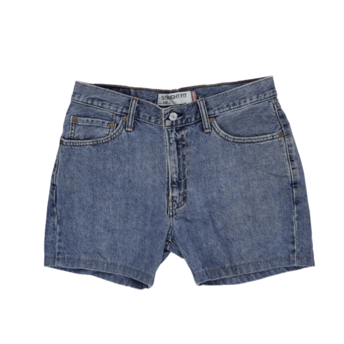 Levi's 505 Vintage Straight Fit Denim Shorts Blue W33 Cotton Denim