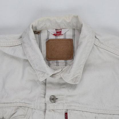 Levi's Vintage Stone Grey Cropped Denim Jacket Women's Size Small Cotton