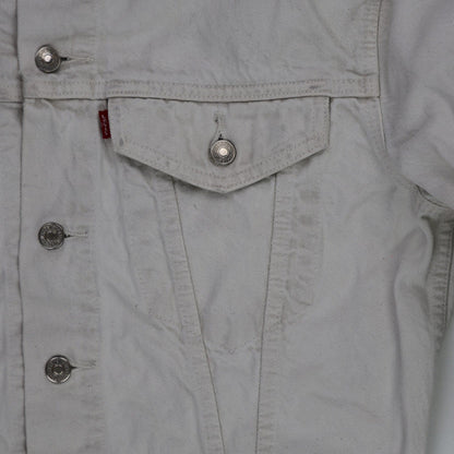 Levi's Vintage Stone Grey Cropped Denim Jacket Women's Size Small Cotton