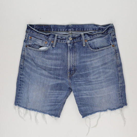 Levi's 511 Men's Blue Denim Cut Off Shorts Size W36 Cotton