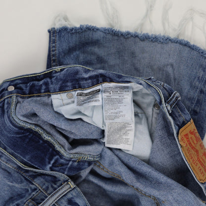 Levi's 511 Men's Blue Denim Cut Off Shorts Size W36 Cotton