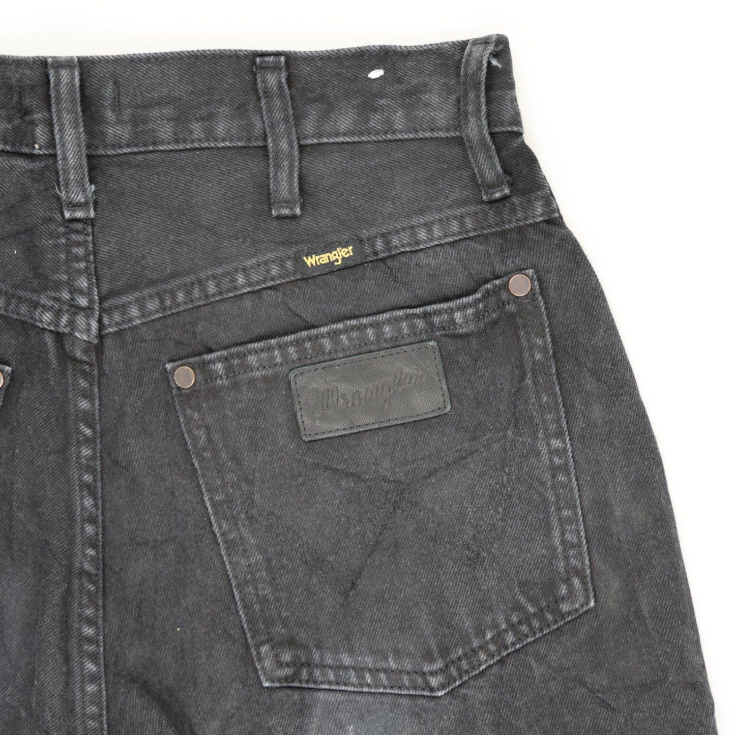 Wrangler Vintage High Waist Shorts Black W28 Cotton 6.5 Inch Inseam