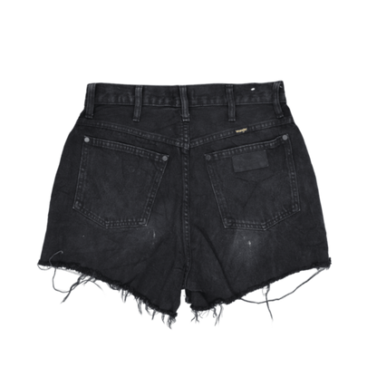 Wrangler Vintage High Waist Shorts Black W28 Cotton 6.5 Inch Inseam