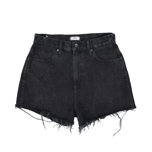 Wrangler Vintage High Waist Shorts Black W28 Cotton 6.5 Inch Inseam